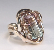 8ct bi-color tourmaline ring